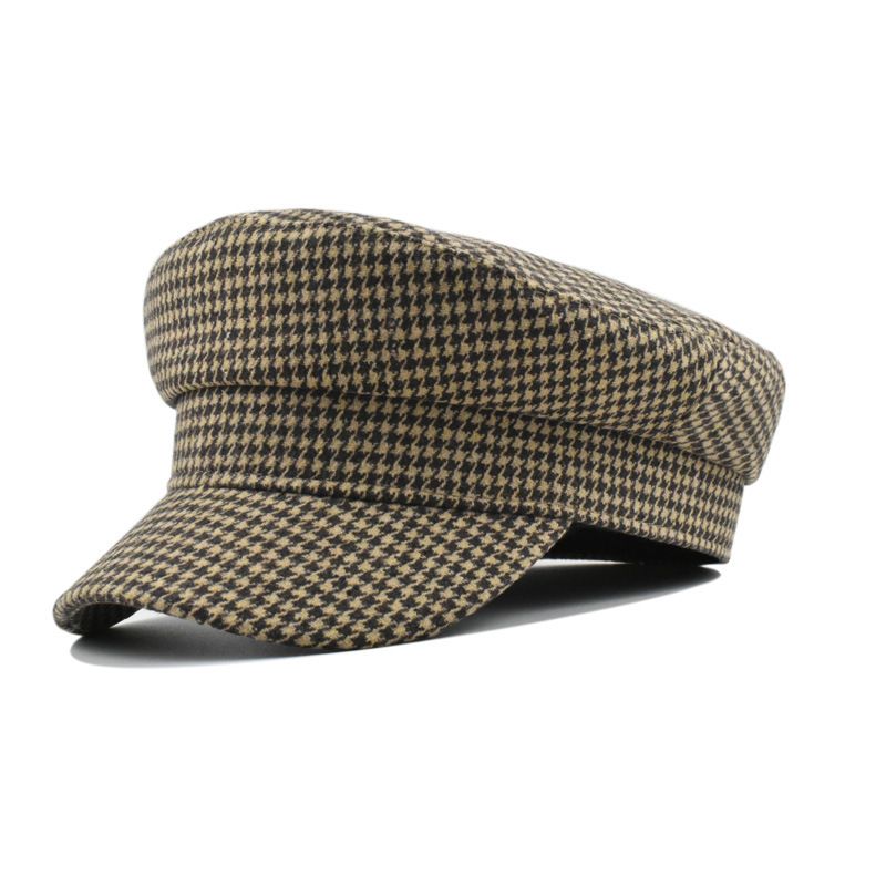 Hat Female Ins Navy Hat Thousand Birds Retro Fashion British Cap Casual Versatile Beret_voghion.com