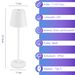 Glitzerlife Nachttischlampe Akku Tischlampe Led - Weiß Kabellos 2600mhA Aussentischleuchte 6 Farben RGB Touch Dimmbar Aufladbar Akkulampe TYPE-C Akkuleuchte_voghion.com