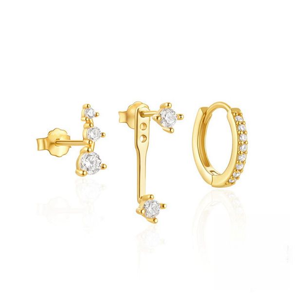 Classic Earrings, High End Temperament Stud Huggie Earrings Set_voghion.com