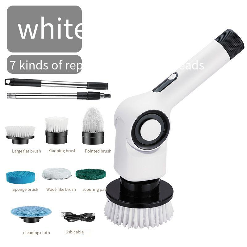 7-in-1 Multi-Function Electric Brush Automatic Rotating Telescopic Wireless Handheld Floor Cleaning Magic Tool_voghion.com
