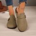 Women's Genuine Leather Slip-On Shoes - Comfortable Cork Sole Loafers With Hidden Wedge, Casual Closed-Toe Mules For Everyday Wear_voghion.com