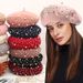 Hot Sale Cashmere Winter Wool Beret with Rhinestone Pearls Berets Female Elegant Autumn Spring Hat Women Solid Color French Style_voghion.com