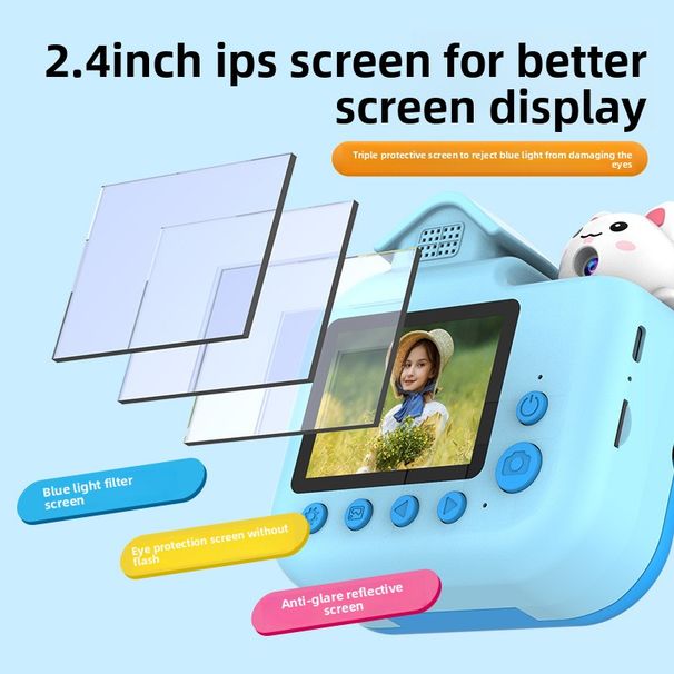 【Haute qualité】 Mini appareil photo numérique réversible à double objectif HD avant et arrière à impression très populaire_voghion.com