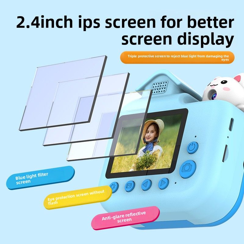 【High Quality】 Hot-Selling Print Front And Rear Dual HD Lens Reversible Mini Digital Camera_voghion.com