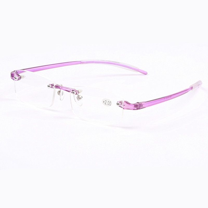 Lunettes de lecture unisexes sans cadre 125 degrés 175 degrés, lunettes de pointe sans cadre en plastique pour hommes et femmes_voghion.com