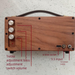 Black Walnut Solid Wood Bluetooth Handmade Outdoor Subwoofer Wooden Small Portable Handheld Speaker_voghion.com