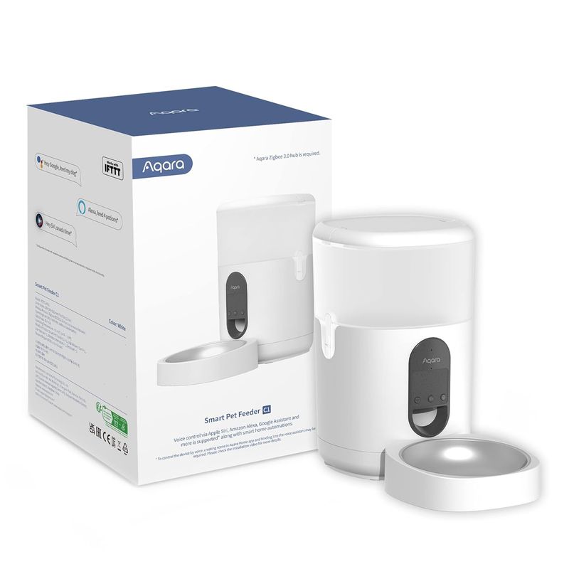 Smarter Futterautomat C1, ERFORDERT AQARA Zigbee 3.0 HUB, Per gatti e cani, Controllo porzioni programmabile, Puoi passare da Google, Alexa, Siri Ge_voghion.com