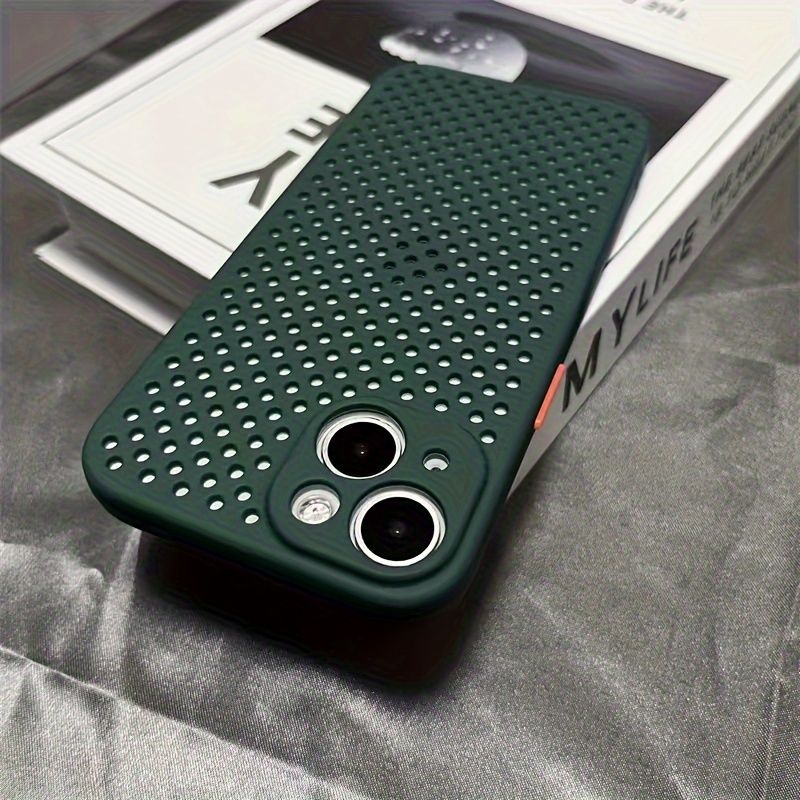Summer Heat Dissipation Breathable Heat Dissipation Phone Case for 13 12 11 Pro XS Max XR Mini 7 8 Plus SE2020 Candy Color Soft TPU Phone Case_voghion.com
