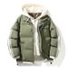 Men's Winter Puffer Jacket - Oversized Hooded Quilted Coat With Thickened Down Alternative Filling, Trendy Streetwear For Teens & Young Adults_voghion.com