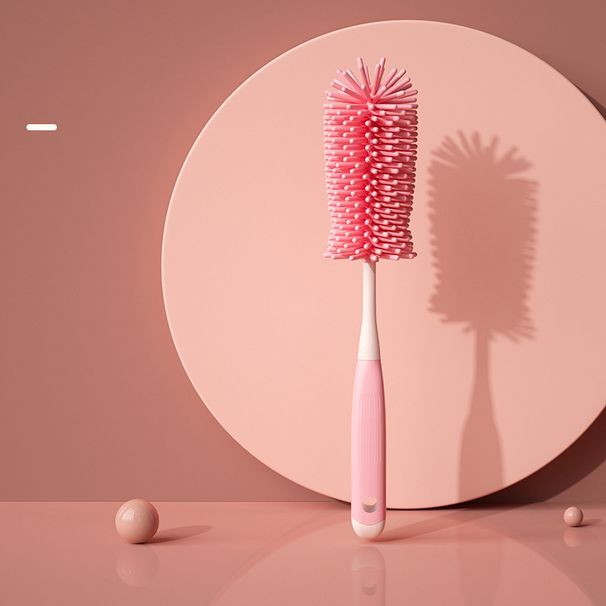 Silikonflaskrengöringsborste Baby Napp Sugrör Skrubber 360 Grader Glaskopp Tvätt Rengöringsborste Kök Rengöringsverktyg Set_voghion.com