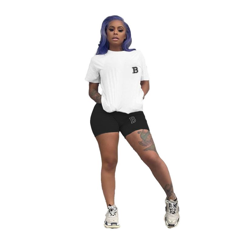 Bedrucktes, personalisiertes, lässiges zweiteiliges Set für Damen_voghion.com