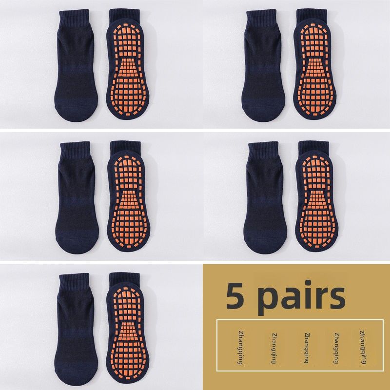 Non-Slip Floor Solid Color Mesh Summer Thin Special Trampoline For Children Boys Girls Adults Yoga Mid-Calf Socks_voghion.com