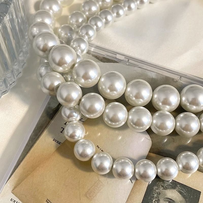 Collier de perles de verre perlé nouveau style collier de tempérament conception féminine niche accessoires de chaîne de clavicule_voghion.com