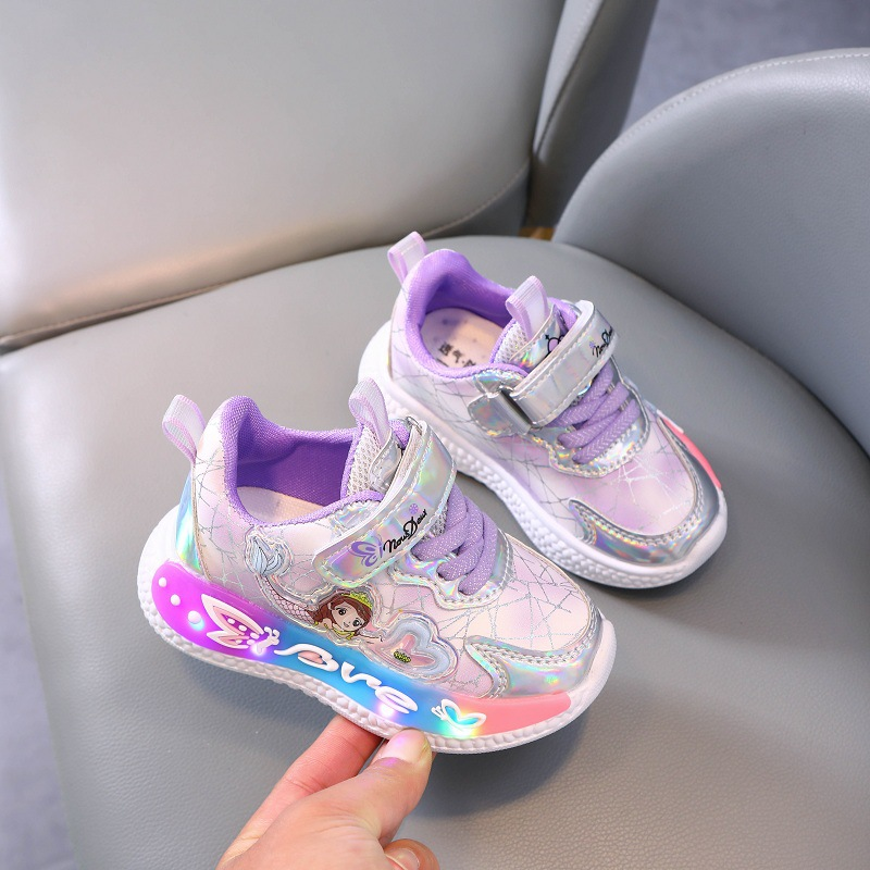 Baskets à semelles souples pour filles, chaussures d'automne confortables, décontractées, simples, avec dessin animé_voghion.com