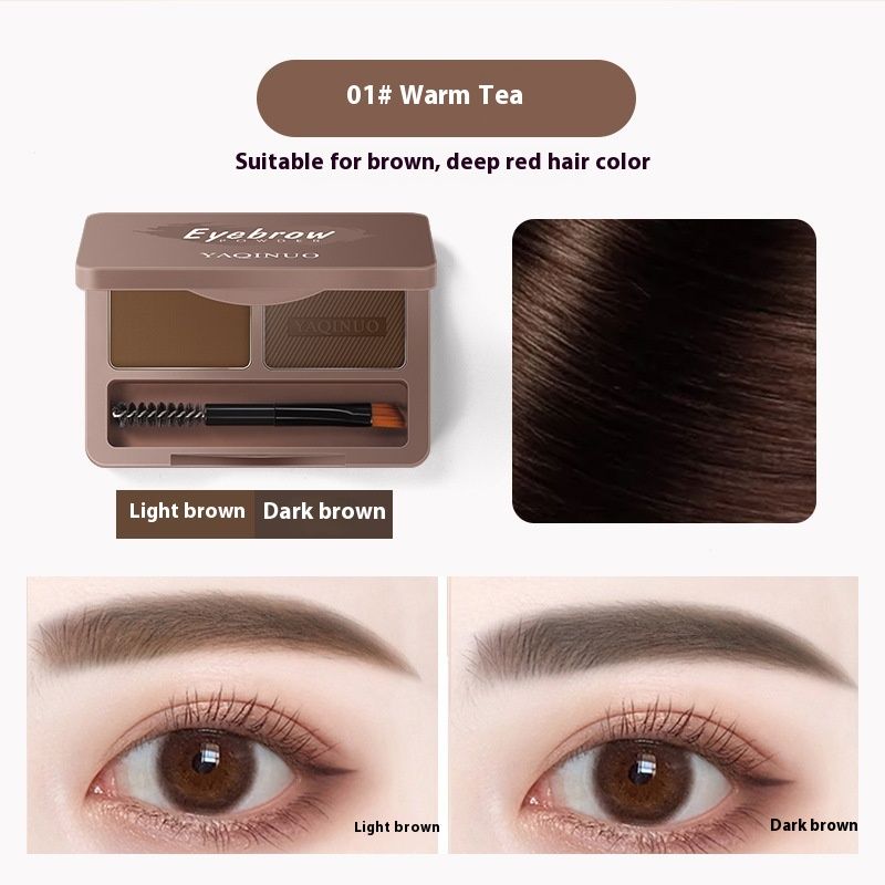 Yakino powder for women is waterproof sweat proof non discoloring natural and durable net eyebrow pencil_voghion.com