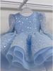 Gorgeous Sequin Birthday Host Princess Flower Girl Fluffy Model Runway Piano Performance Dress_voghion.com