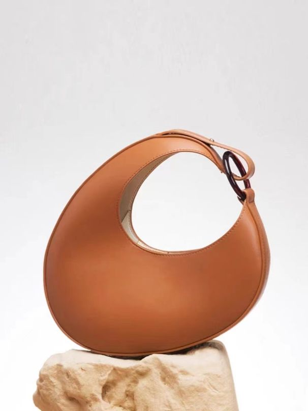 Borsa a tracolla sottobraccio di grande capacità, a forma di mezzaluna, di design italiano di nicchia, 2024, nuova e alla moda_voghion.com