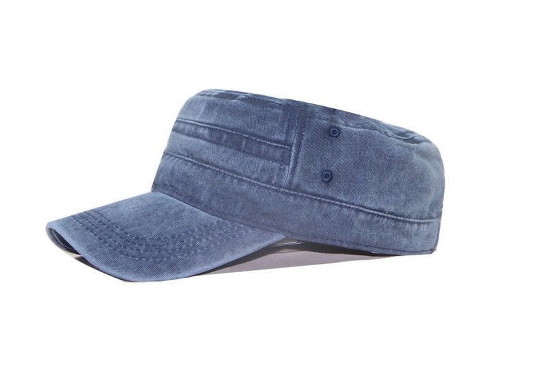 Gorra informal de hombre, gorra plana, gorra militar, gorras para hombre y mujer, gorra plana revestida de algodón_voghion.com