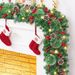 2.7M Christmas Wreath Garland With Pine Needles, White & Red Berries, Pinecones - Rustic Wall Decor For Fireplace, Mantel,_voghion.com