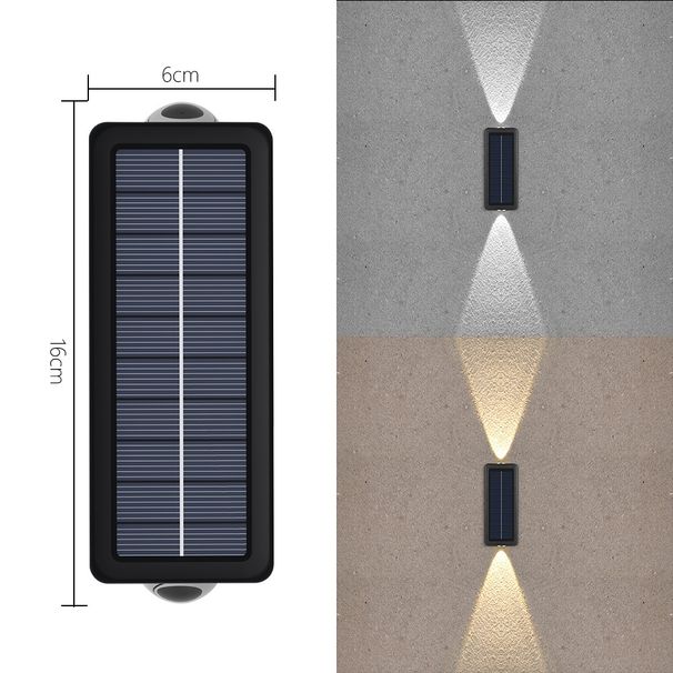 Solar Wall Lights Outdoor, Waterproof Garden Lights With White & Warm Light, LED Solar Powered Wall Lamp For Patio, Yard, Pathway, Fence_voghion.com