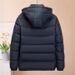 Men's Clothing Cotton Padded Jacket Thickened Jacket With Detachable Hat For Middle Aged And Young People Short Cotton Padded Jacket Badge Style_voghion.com