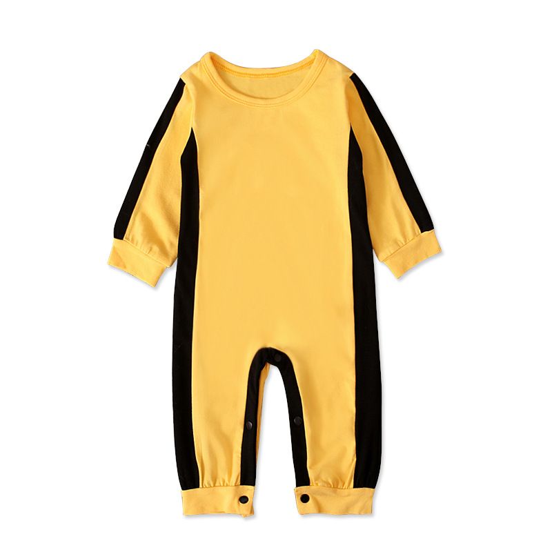 Boys And Girls Spring And Autumn Battleship Long Sleeved Solid Color Onesie Climbing Suit Ha Clothing Children's Clothing_voghion.com