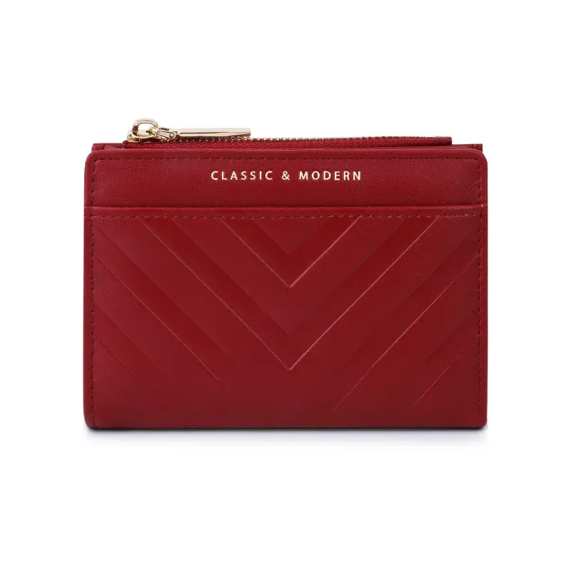 Talian Luxus-Damengeldbörse mit Streifenmuster und Prägung, versandkostenfrei, Designer-Geldbörse aus PU-Leder mit Kartenfächern, modisch und multifunktional_voghion.com