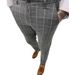 Herrenbekleidung Karierte Business-Casual-Hose mit schmalem Bein für Herren_voghion.com