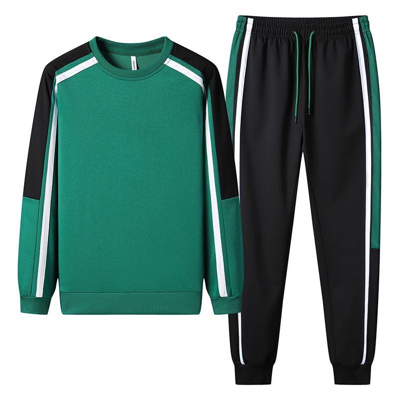 New Spring Autumn Men's Sports and Leisure IMS Pullover Round Neck Long sleeved T-shirt Sweater Set_voghion.com