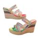 Women's Shoes Spring New Other Slippers Wedge Heels Colorful High Heels Rubber Color Shaped High Heel Sandals_voghion.com