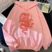 Autumn Winter New Candy Color Sweatshirt Couple Shirt Red Dragon Printed Pattern Hoodie_voghion.com