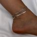 Bracelet de cheville double couche en alliage pour femme, simple et tendance, chaîne épaisse_voghion.com