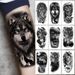 Upper Arm Sleeve Tattoo Crown Lion Tiger Wolf Head Waterproof Temporary Tattoo Stickers Body Art Fake Tattoo For Women Men Male_voghion.com