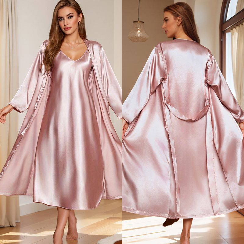 Unterwäsche Damen Lose Robe Sling Nachthemd Bademantel Home Kleidung Pamas Fashion Nachthemd Set_voghion.com