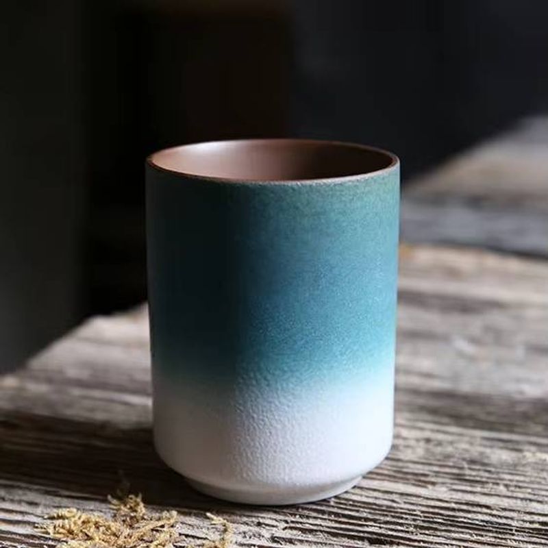 Restaurante Horno Taza de Café Tazas Japonesas de Gres Tazas de Café Taza de Agua Grande Taza Japonesa Simple con Degradado Artículos para Bebidas Cocina_voghion.com
