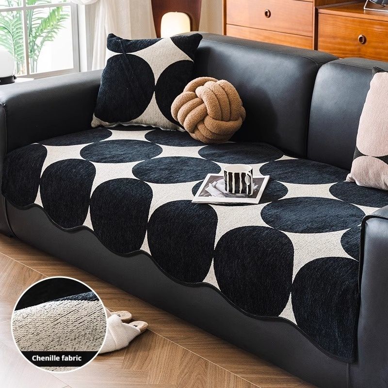 French-Style Floral Sofa Cushion Cover – Plush Chenille & Fuzzy Yarn For Sectional Couches (Non-Slip, Multi-Size)_voghion.com