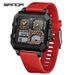Multifunction Digital Sports Watch With Temperature Measurement, Dual Display, 50m Waterproof, Alarm, Stopwatch, Backlight For Men And Women_voghion.com