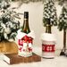 Festive & Party Supplies New Christmas Decorative Knitted Fur Collar Wine Set White Fur Ball Champagne Set Dining Table_voghion.com
