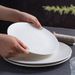 Matte Ceramic Dessert Plate - 8.5 Inch Minimalist Salad Bowl With Wide Rim For Home & Restaurant Use (Set Of 6)_voghion.com