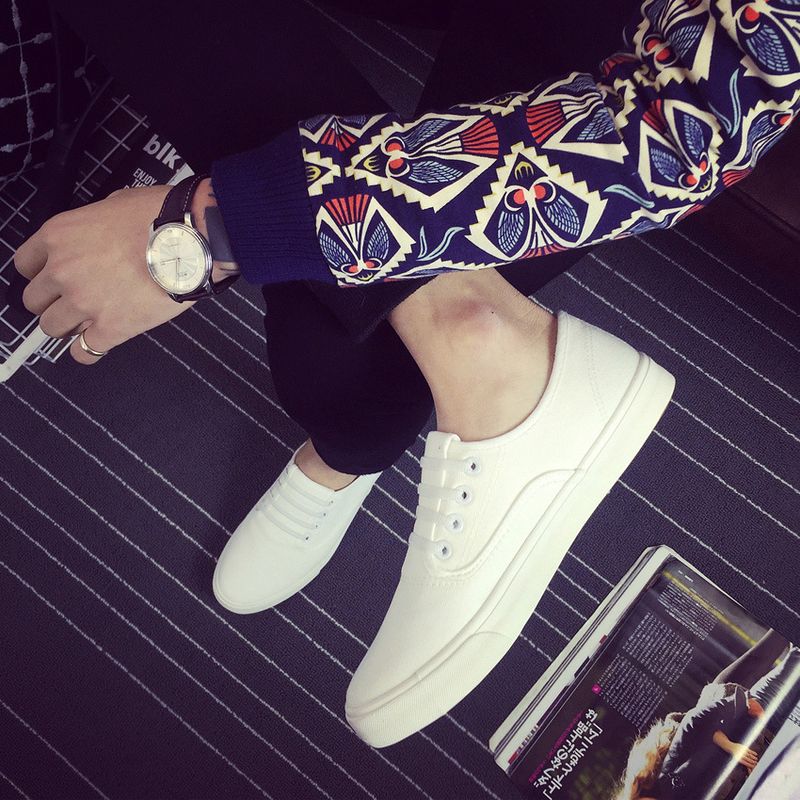 Feiyao New Student Trendy Lefu Canvas Small White On And Step On, Men's Shoes, Driving_voghion.com
