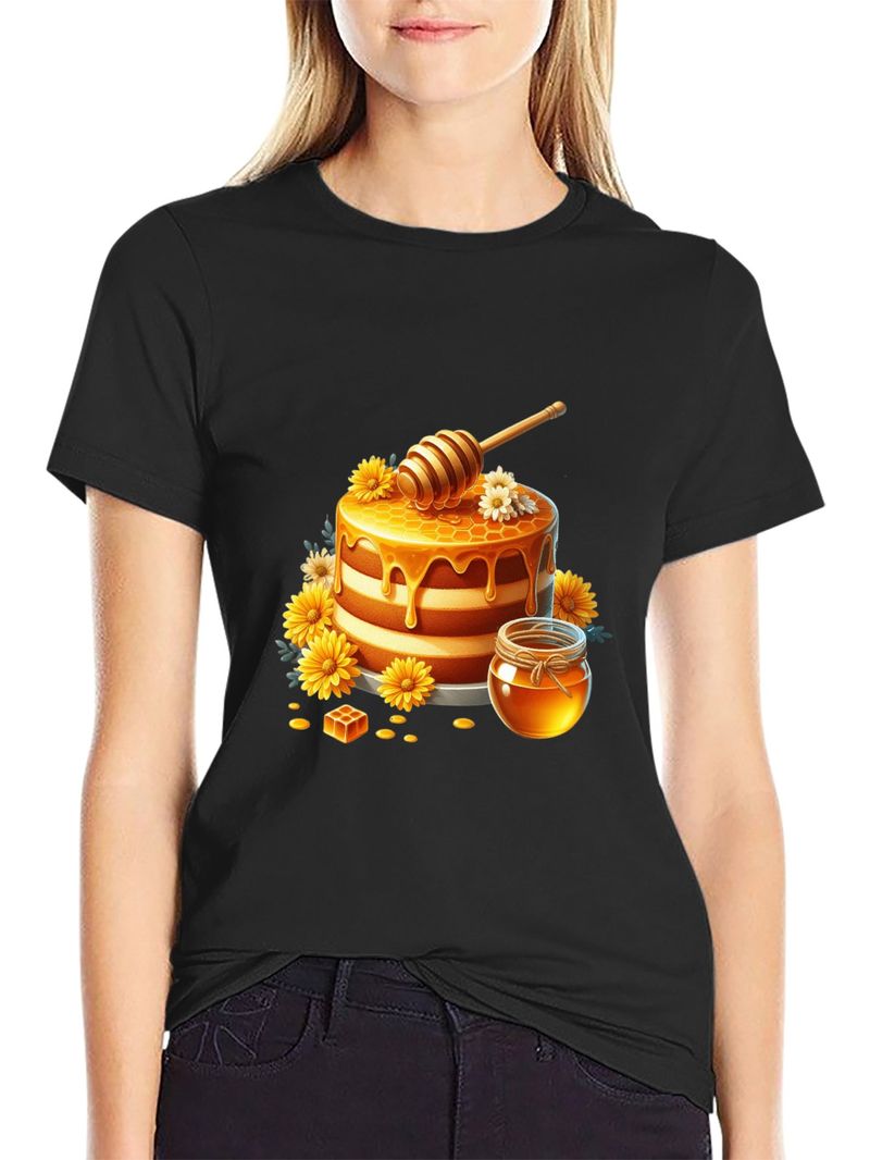 Forår og sommer Europæiske og amerikanske kvinders nye dame-afslappet mode løse toppe trykte dame-T-shirts_voghion.com