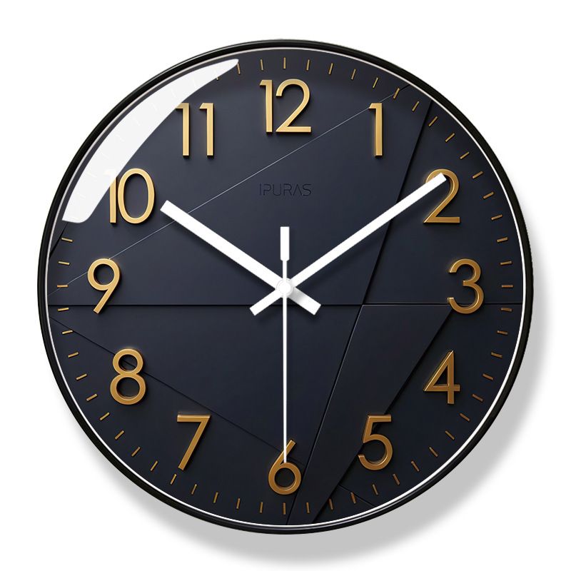 Yipula 7170 Einfache, moderne, elegante Wanduhr zur stillen Wandmontage für das Wohnzimmer zu Hause, Quarzuhr_voghion.com