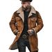 Bomberjacke im Wildleder-Look für Herren – Wintertauglicher Mantel mit Reißverschluss und mehreren Taschen (100 % Polyester) – Slim Fit für Freizeit und Pendler_voghion.com