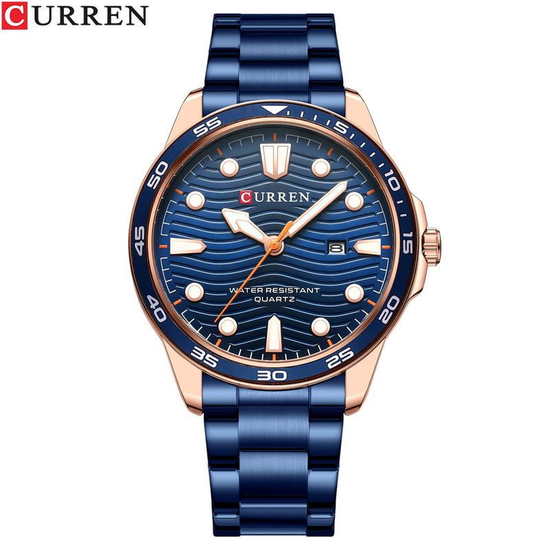 Calendar Curren/Carryon 8426 Men's Steel Band Business Quartz Watch_voghion.com
