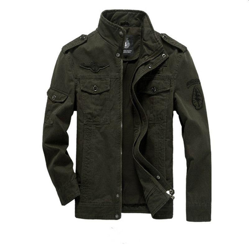 Neue gewaschene Workwear Flight Youth Stehkragen-Herrenjacke_voghion.com