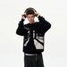 Hue Hue American Retro Niche Silhouette Print Sweater Men, Loose Casual Crew Neck Pullover Knitwear For Autumn And Winter_voghion.com