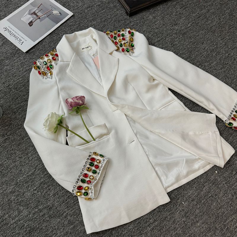 Women's Clothing New High End Heavy Duty Luxury Colored Diamond Suits With Elegant Temperament And Small Suits_voghion.com