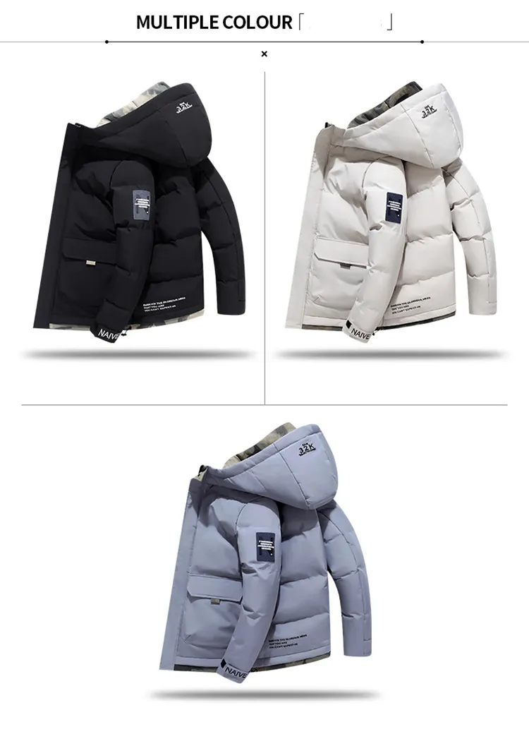 Men's Clothing Thickened Cotton-padded Coat Coat Trend Down Cotton-padded Jacket Hooded Top_voghion.com