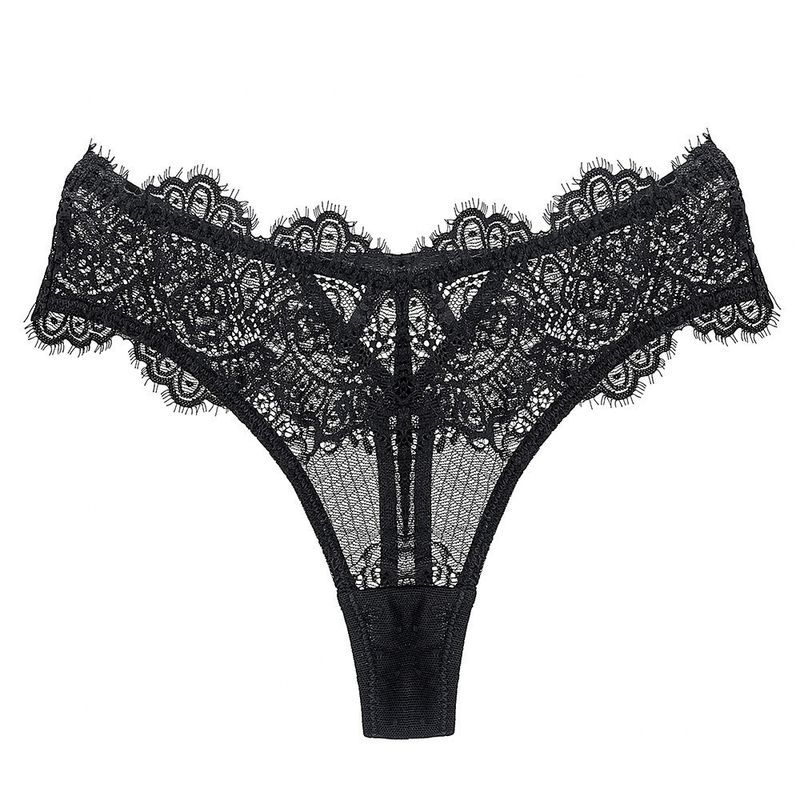 Kadın giyim dantel seksi iç çamaşırı kadınsı cazibe şeffaf içi boş tanga T pantolon ultra ince kalça kaldırıcı düşük bel iç çamaşırı_voghion.com
