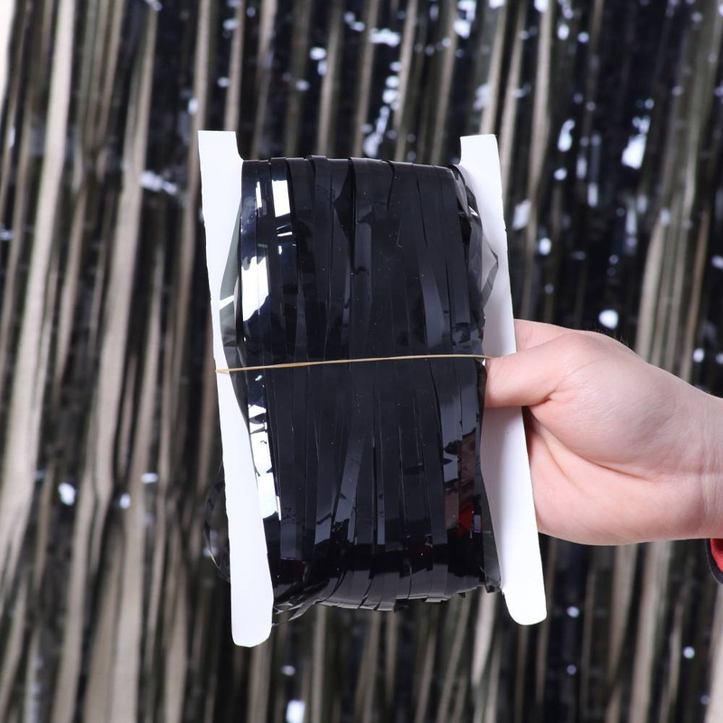 Rain Silk Curtain Wedding Birthday Party Backdrop - Sparkling Tassel Balloon Wall Decoration With Glowing Strands For Event Background Decor_voghion.com